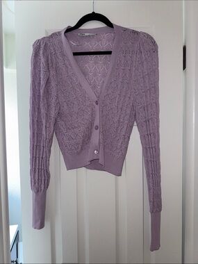 Zara Pointelle Cardigan